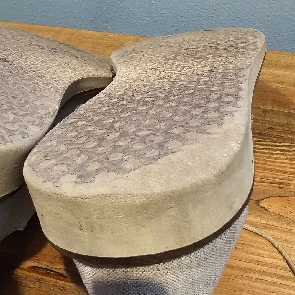 Toms Shoes Mens 10‎ Gray Canvas Oxfords Lace Up  Cap Toe Casual